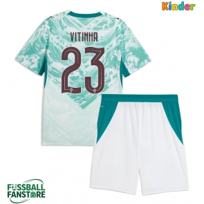 Portugal Vitinha #23 Replik Auswärtstrikot Kinder WM 2026 Kurzarm (+ Kurze Hosen)
